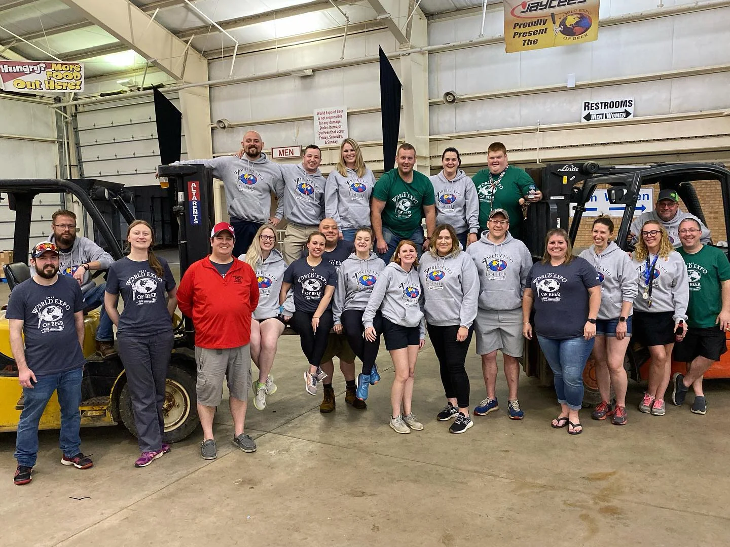 The volunteer crew who help bring World Expo of Beer together