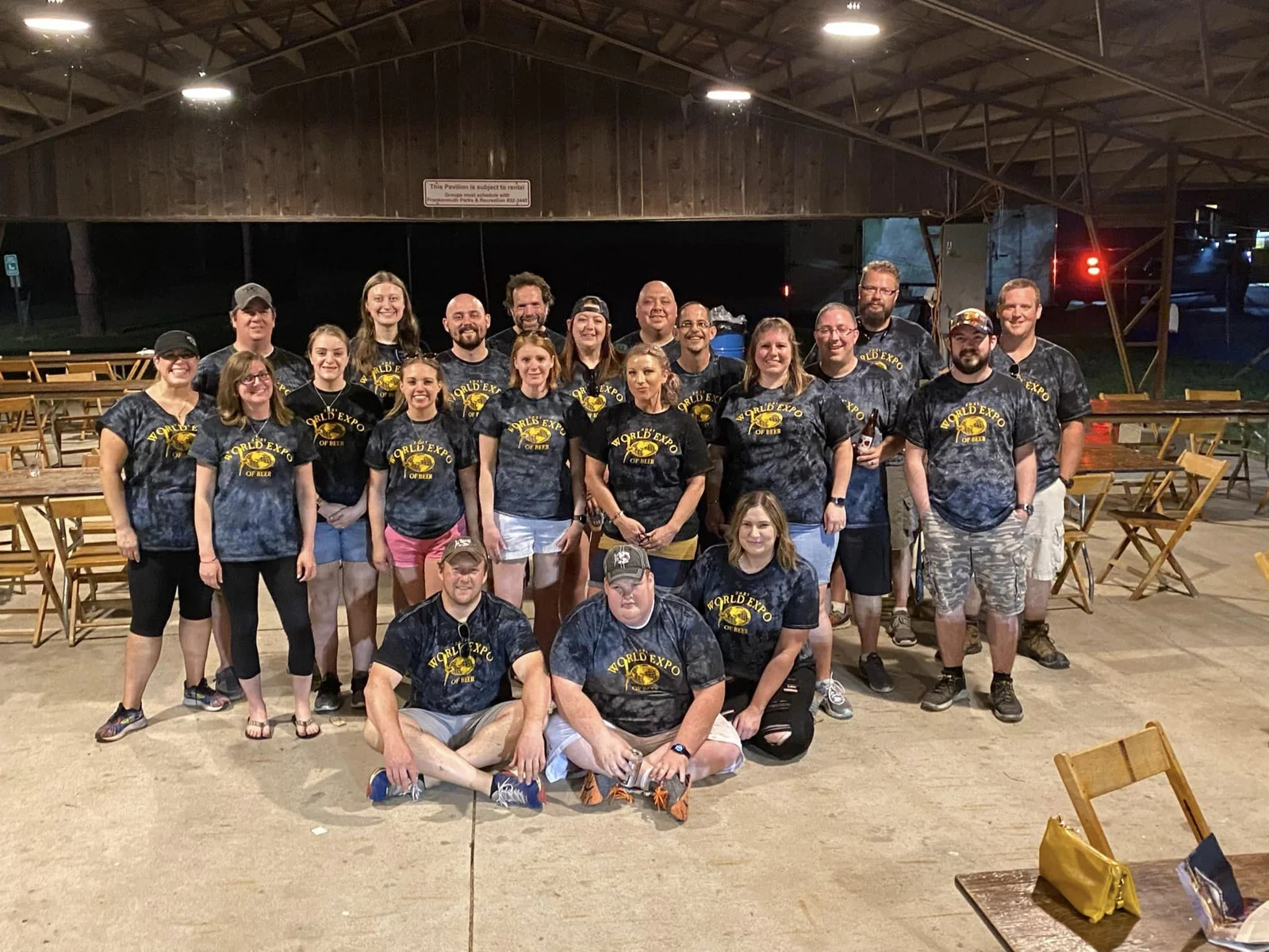 World Expo of Beer volunteer crew together inside the pavilion